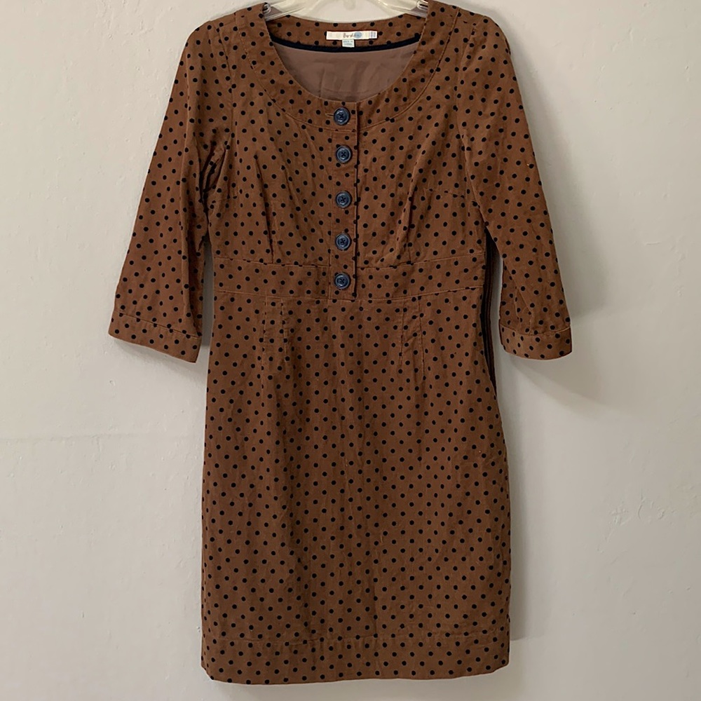 Brown & Black Polka Dot Dress
